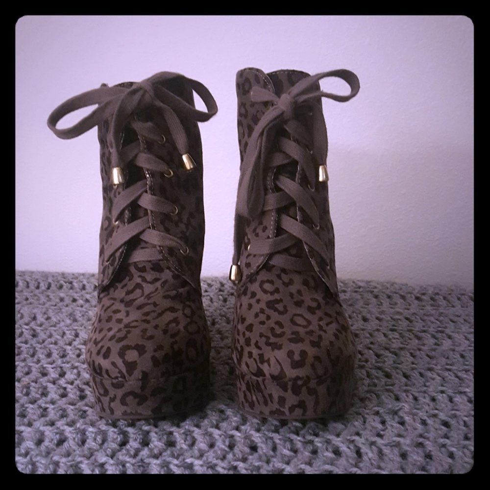 Leopard Print Booties
